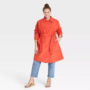 Ava & Viv™ Rain Coat - Rose 1X
